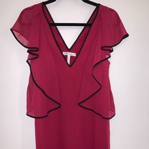 BCBGeneration Maroon Sleeveless Midi Dress